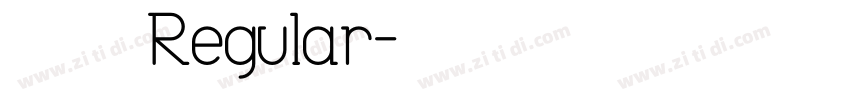 无界黑 Regular字体转换